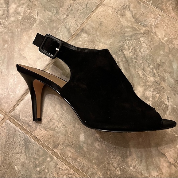 Alfani Emerrie Suede Black Heels - Picture 7 of 13